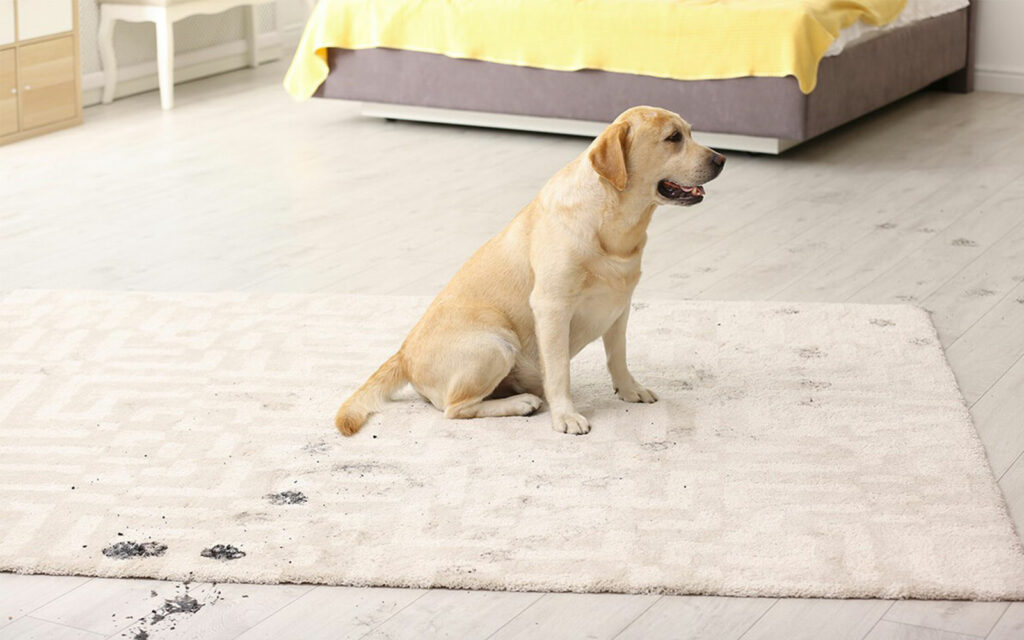 Dog's footprints on rug | Echo Flooring Gallery