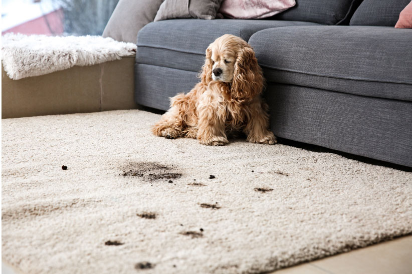 Dirty footprints of dog cleaning | Echo Flooring Gallery