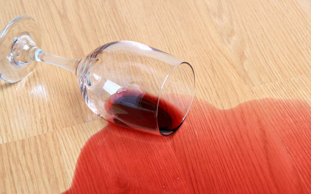 Red wine stain cleaning | Echo Flooring Gallery